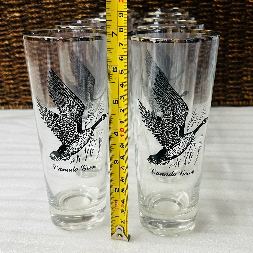 Sportsman by Federal Glass Set of 8 Canada Goose Highball or Tumbler Glasses